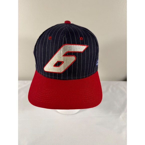 Official Ford Sportswear Other - Vintage Mark Martin NASCAR Hat #6 Ford Valvoline Pinstripe Snapback Cap Navy Red
